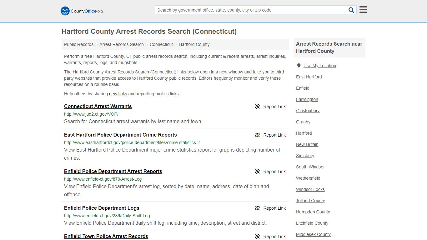 Arrest Records Search - Hartford County, CT (Arrests & Mugshots)